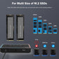 M.2 Duplicator Cloner Dual-Bay Offline USB C to NVME SATA Docking Station - Pilot NN/SS RGB