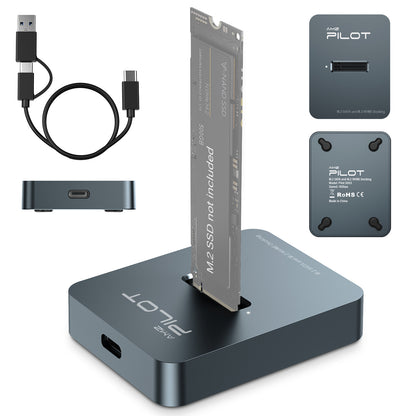 M.2 NVMe & SATA to USB C Docking Station - Aluminum Alloy